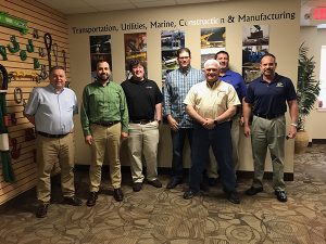 : Here I am (left) with John Molidor (right) and the team at I&I Sling Inc., commonly associated with its Slingmax Rigging Solutions brand.