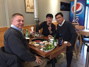 Dinner with Gaylin near its facility in Busan South Korea